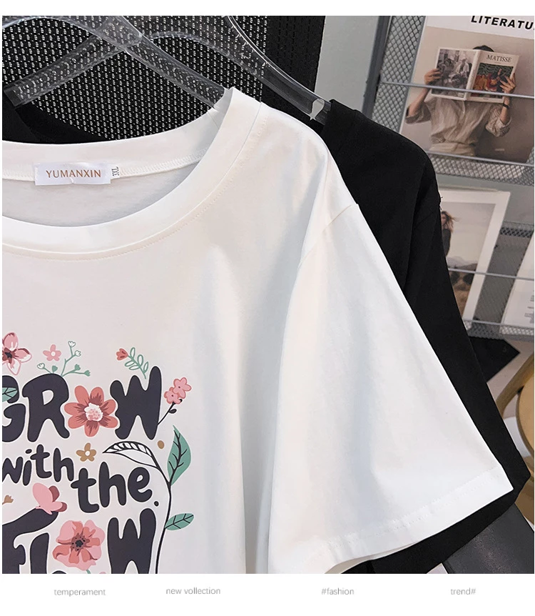 详情-12 Футболка с цветочной надписью — изображение 6