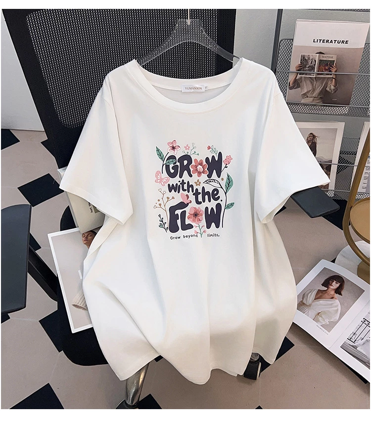 详情-13 Футболка с цветочной надписью — изображение 7