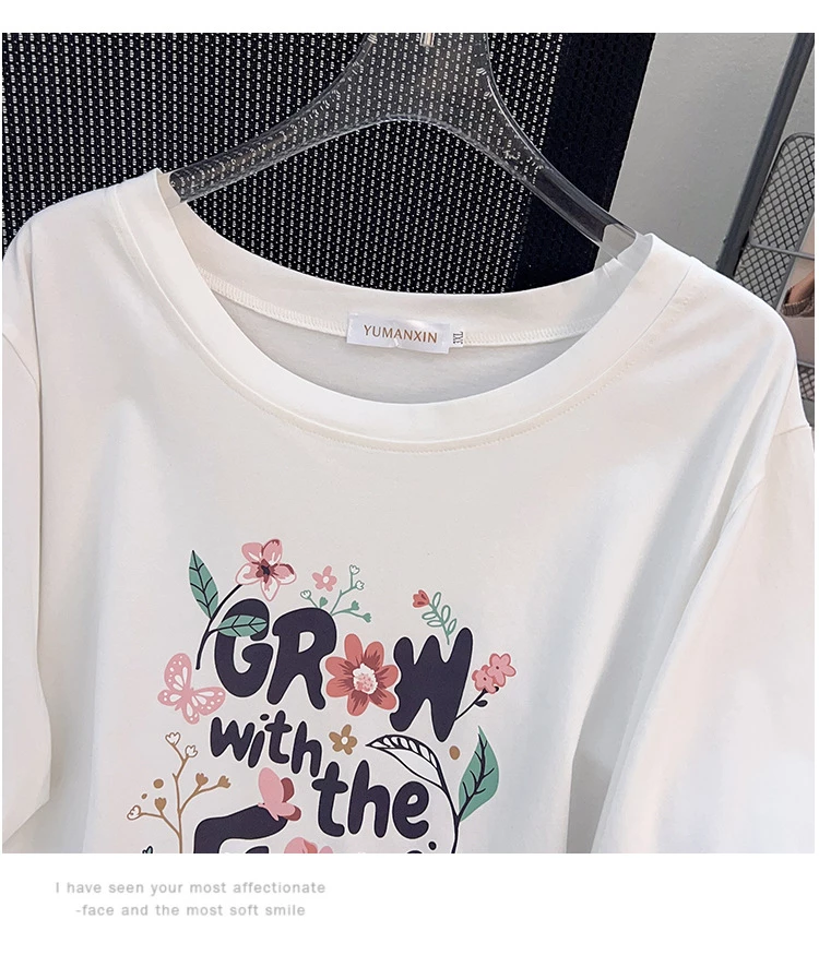 详情-14 Футболка с цветочной надписью — изображение 8