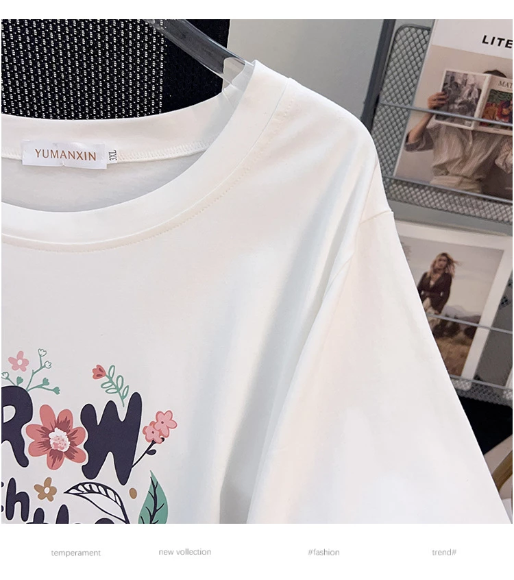 详情-15 Футболка с цветочной надписью — изображение 9