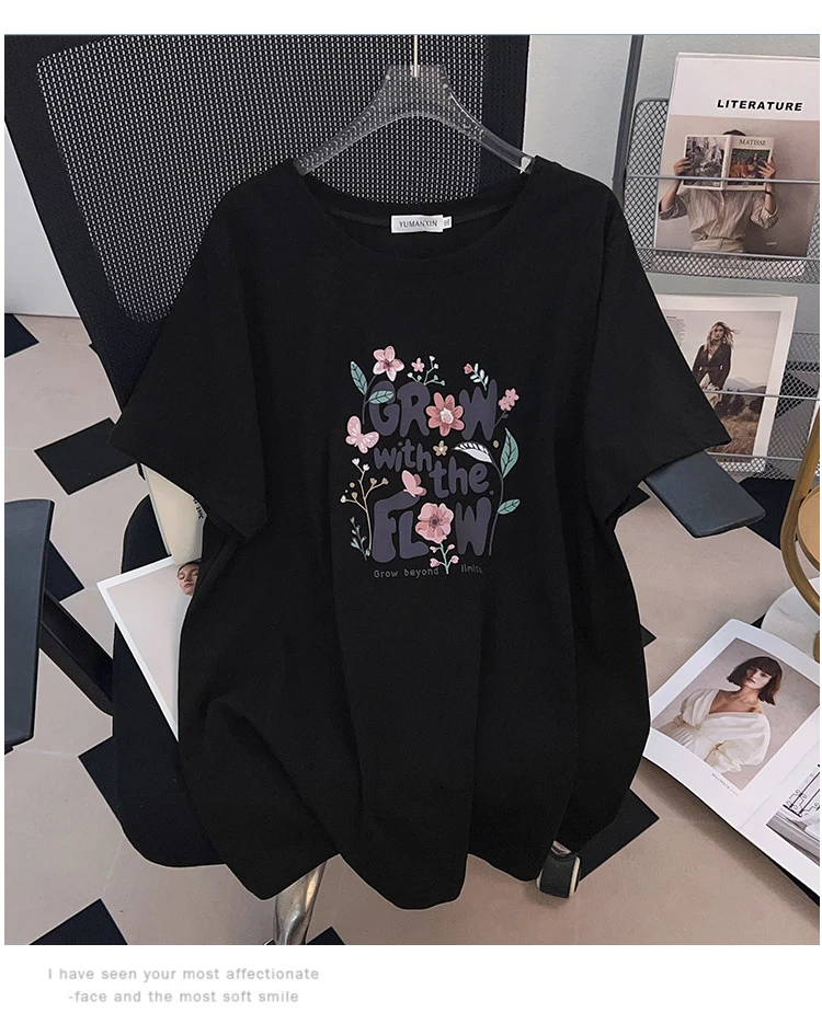 详情-21 Футболка с цветочной надписью — изображение 13