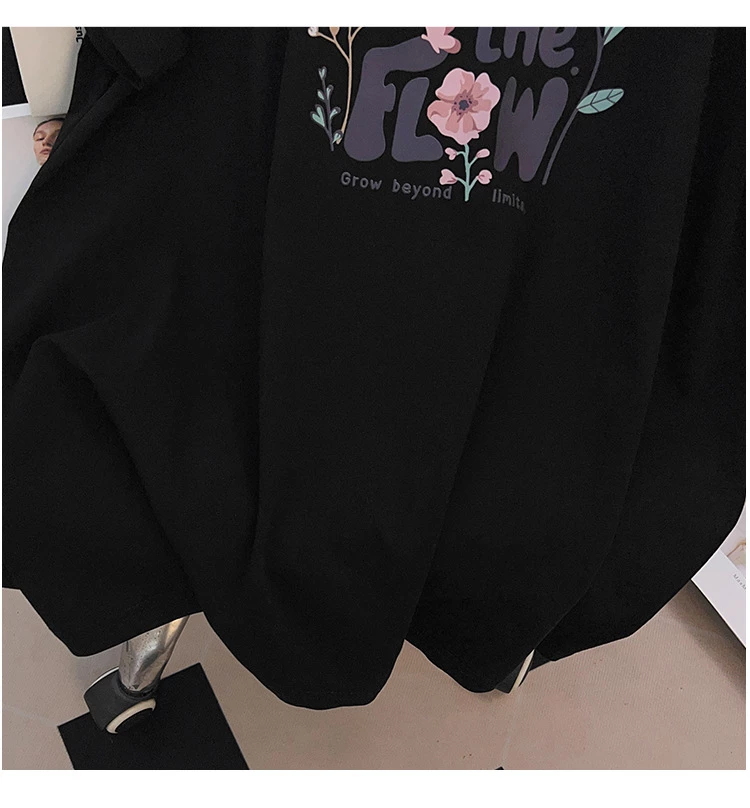 详情-26 Футболка с цветочной надписью — изображение 17